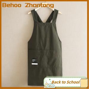 Behoo ผ้ากันเปื้อนสำหรับทำอาหารในครัวระบายอากาศได้ดีกันเปื้อนเอวของผู้ใหญ่ป้องกันการเกิดคราบนุ่มเสื้อผ้าใช้ในร้านอาหารใช้ในบ้าน