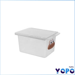 YoPo Clear Pull-Out Drawer Storage Organizer Bathroom Counter Container for Cotton Pads Cotton Swabs 1Pc