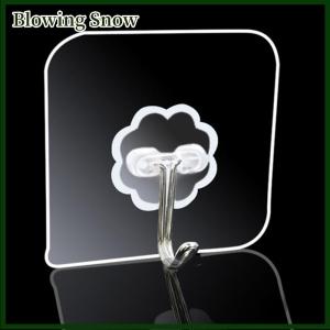 Blowing 10ชิ้นตะขอสแตนเลสใสติดกาวในตัวที่แขวนกุญแจสำหรับผนังประตูห้องครัวห้องน้ำมัลติฟังก์ชั่น