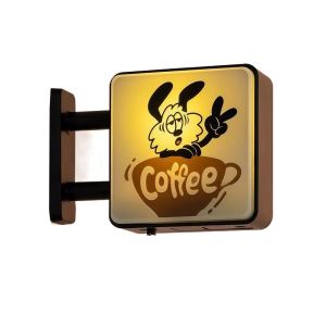 YUBAGUANB ic Coffee Corner Light Sign Creative Atmosphere Retro Style Glowing Fridge Unique Three-Dimensional Miniature Pegboard Refrigerator Sticker Coffee Shop