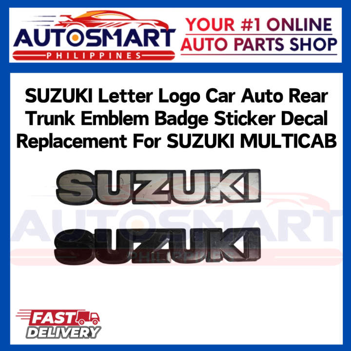 SUZUKI Letter Logo Car Auto Rear Trunk Emblem Badge Sticker Decal ...