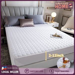 Waterproof Bedsheet Bed Cover Mattress Protector & Toppers Cover Bed Pad Bedspread Single/Double/Queen/King Size Foam Cover