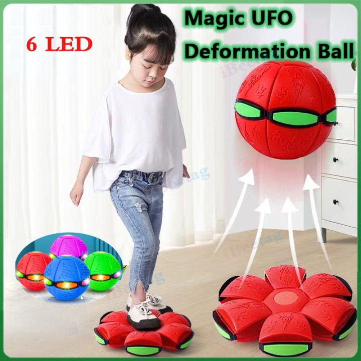 Magic Flying Saucer Ball UFO Flying Ball Flat Throw Disc Ball Toy