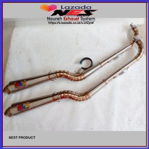 Knalpot NLK Jigsaw Racing Supra Jupiter Revo Kharisma Leher kobra full cacing