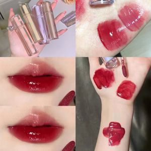 Cappuvini Iced Tea Mirror Lip Glaze Water Light Lip Gloss Glass Jelly Lip Triangle Transparent Tube