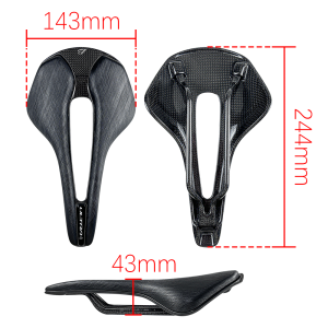 BALUGOE Lightweight Carbon Fiber Saddle Vacuum Leather Surface Road Bike Mountain Bike Accessories