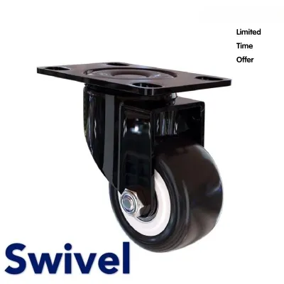 50mm (2”inch)PU Caster Castor Swivel & Fix & Brake Caster Wheel Roller 50kg Heavy Duty Roller Roda Custer TOLUS