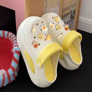 [Free Shipping] WomenS Summer Outdoor Clogs New Style Thick-Soled Height-Increasing Non-Slip And With A Closed-Toe Design