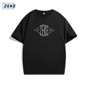 ZEKE A0061 Graphic T-shirt Lelaki Lengan Pendek Baju Men‘s Short Sleeve Tops