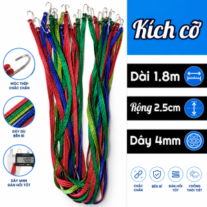 Dây thun ràng đồ dạng dẹt dùng buộc hàng chắc chắn với độ giãn tốt cố định chở hàng hóa buộc hành lý đi phượt cho xe máy