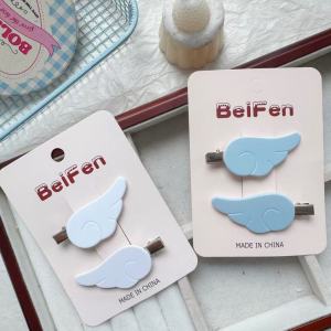 2pcs Acrylic Wings Hairpin Cute Bangs Clip Side Clip Sweet Style Hair Clip Headwear
