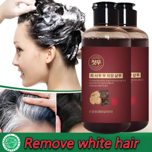【No silicone oil】Polygonum Multiflorum Hair Shampoo Effective White Hair Turns To Black Hair Shampoo Natural Plant Black Hair Shampoo