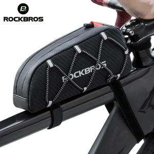 ROCKBROS Bicycle Top Tube Bag 1L Large Capacity Waterproof Cycling Bag Reflective Stable MTB Road Bike Front Frame Bag