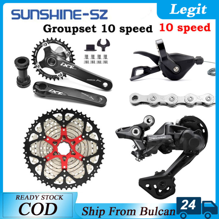 Ready Stock Deore M4100 1X10S Groupset 10 Speed Shift lever M4120 Rear ...