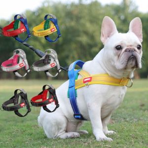 ER52858 Adjustable Dog Harness Vest Comfortable Reflective Dog Chest Strap Fashion -proof Pet Vest for Small Medium Dogs