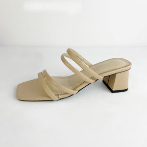 Dép cao gót 5p quai dây mảnh dáng sandal thời trang  HISHOO S056