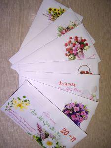 Phong bì chúc mừng 20 tháng 11 dùng để tặng quà Thầy cô nhân ngày nhà giáo Việt Nam - Mẫu ngẫu nhiên