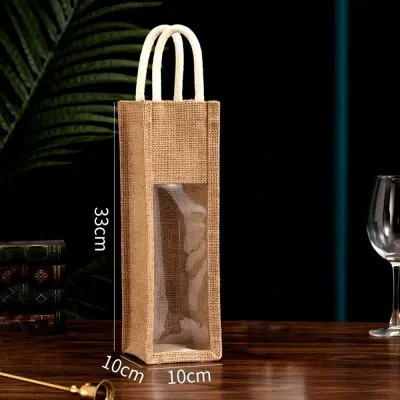 BECORATE Red Wine Packaging Bag RedWine Gift Bag NordicFabric Wine Gift Bag Jute Tote Bag French Countryside