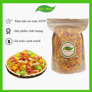 Nui sò ngũ sắc rau củ thực phẩm organic đặc sản Sa Đéc nhà letts Nuts túi 500g dùng trong nấu ăn thực phẩm