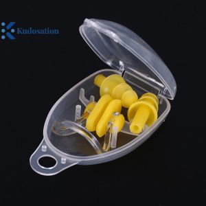 WH Kudosation 1 set waterproof soft silicone swimming set nose clip ear plug earplug tool