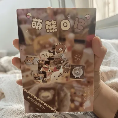 32 Pages Affordable 900pcs Cute Bear Kawaii Die-Cut Sticker Book - For Scrapbooking DIY Craft