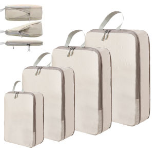 Set/4Pcs Portable Travel Compression Packing Cubes Bag Waterproof Organizer Bags Suitcase Clothes Organizers Handbag Travel Bag2026