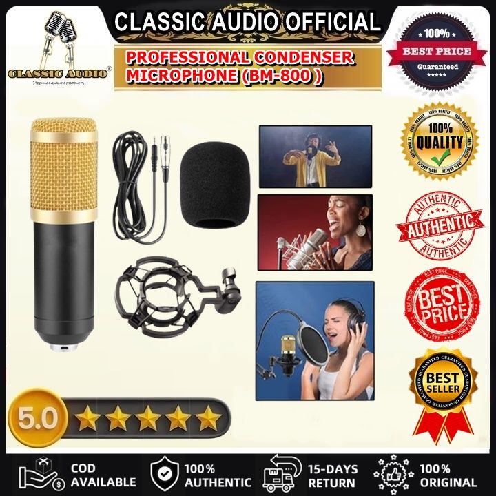 CLASSIC AUDIO PROFESSIONAL CONDENSER MICROPHONE (BM-800 )100% Brand New , High Quality and High Performance(Original)