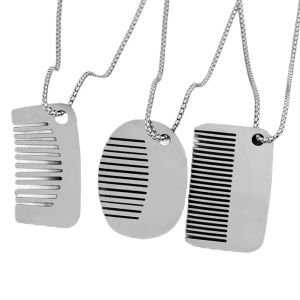 Stylish Comb Pendant Necklace with Comfortable Chain Comfortable Necklace for Youthful Trendsetters and Fashion Lovers