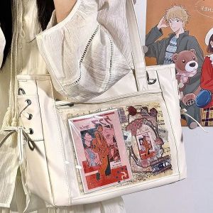 New Womens Ribbon Y2K Ita Bag Sweet and Elegant Shoulder Bag Large Capacity Street Trend Crossbody Bag Everyday Travel Tote Bag.