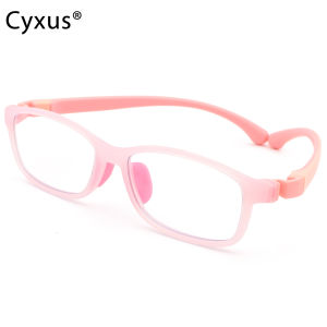 Cyxus Anti Blue Light Glasses For Kids Computer Gaming Glasses Ages 3-12 Anti Radiation Anti Glare Eye Protection Strong Flexible Soft Frame 6007