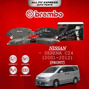 NISSAN SERENA C24 (2001 - 2012) FRONT (DEPAN) BREMBO BRAKE PAD 100% ORIGINAL AUTHENTIC PRODUCT (PRICE FOR 4 PCS)