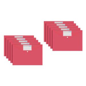 10 Pcs A4 File Bag Clear Document Wallets File Folders Storage Bag Easy to Use Document Folder School Office Supplies