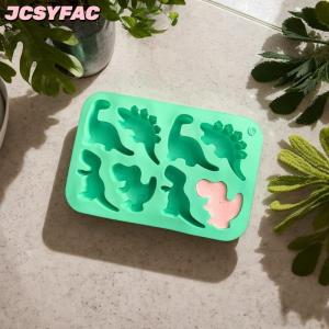 JCSYFAC Khủng Long Cấp Thực Phẩm Silicone Khuôn 8-Khoang Sô Cô La Cứng Kẹo Ice Cubes Silicone Khuôn Cho Tự Làm Sô Cô La Kẹo Thạch