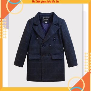 Áo khoác dạ dáng dài 2 lớp hàng cao cấp cho bé trai đi tiệc diện tết TQB159 TQB160