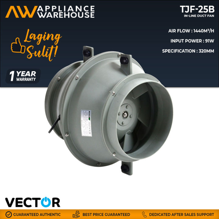 Vector TJF-25B Ducted Exhaust Fan (Green)[Appliance Warehouse] | Lazada PH