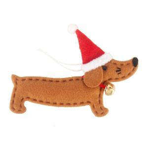 Nonwoven Dachshunds Hanging Accessory for Festival Party Christmas Tree Hanger Kids Playroom Decoration