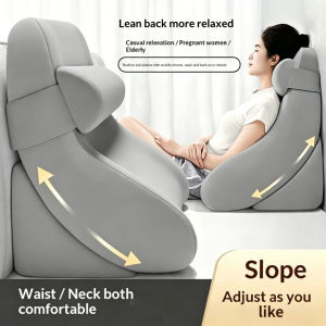 Adjustable Bed Backrest Pillow | Large Ergonomic Memory Foam Support for Reading Relaxing & Sitting | Bed Rest Cushion Bantal Kusyen