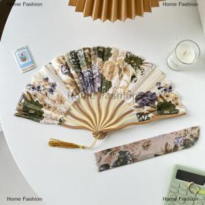 [COD] Home Fashion Chinese Japanese Style Silk Fan Folding Fan Wedding Fan Art Gifts Dance Hand Fan Vintage Bamboo Folding Hand Held Flower Fan