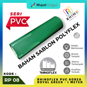 POLYFLEX PVC 1M - RHINOFLEX KOREA GREEN I Bahan Cutting Sticker & Sablon Kaos Vinyl Cutting untuk Sablon & DIY Custom