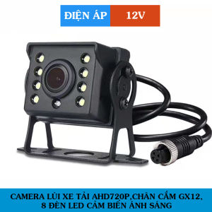 Camera lùi AHD720P cho xe tảichân cắm GX128 đèn led cảm biến tự sáng khi trời tối