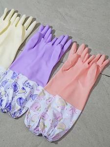 ถุงมือล้างจานฤดูหนาวที่อบอุ่น กันน้ำ ยางบุขนแกะ หนา ถุงมือซักผ้า ลาเท็กซ์ ครัว ทนทาน ถุงมือในบ้าน [ จัดส่งฟรี ]