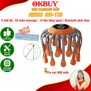 Máy massage đầu bạch tuộc Nikio NK-113 - kết nối Bluetooth thông minh - Màu cam