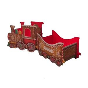 Whimsical Style Christmas Train Toy Family Tradition Decoration Roomy Gift Storage Candy Wheels Festive Home Display