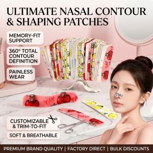 Adjustable Nose Shaper Nose Beautifying Strips Narrow Nose Thin Invisible Nose Tape Stickers Nose Wing Reduction Artifact