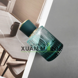 Vỏ rỗng Chai chiết nước hoa 30ml 50ml thân trụ tròn xanh lá nhạt trong suốt dày dặn.