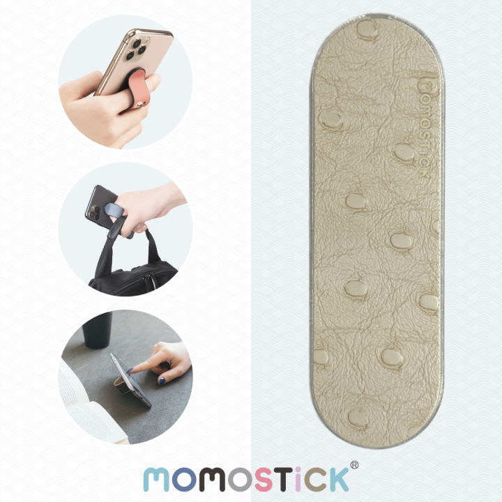 Momostick® Ostrich White Phone Grip and Stand | Lazada PH