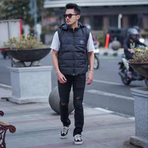 Jaket rompi pria combinasi Jaket COWOK VEST PARASUT IMPORT Premium BGSRMMXVI