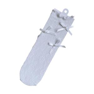 Pack of 1 Pair Girls Bowknot Lace Ankle Socks Soft Breathable Design Socks For Ages 3-12 Years Parties and School Wear