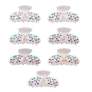 Black Letter K Hair Clamps For Teens Girls Permanent Acrylic Hair Accessories Modern Birthday Christmas Gift Thoughts