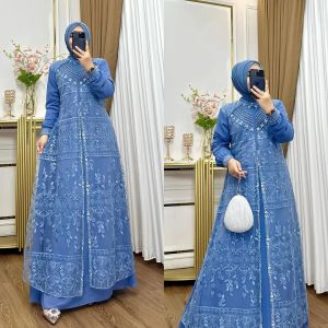 COD Aqila Dress Ceruty Babydoll Brokat Dress Kondangan Dress Dewasa Terbaru Dress Lebaran Viral